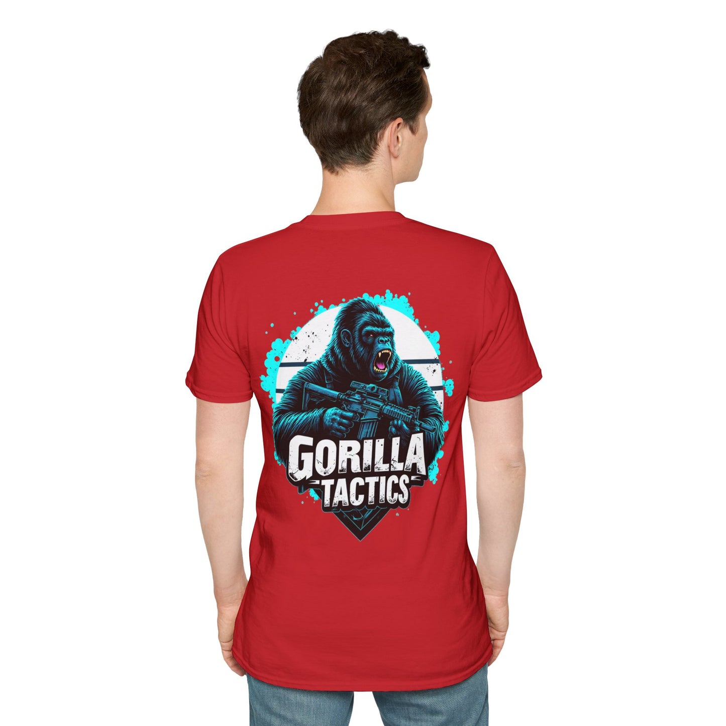 Gorilla Tactics Unisex Cotton Crew Tee with Gorilla Tactics Design, Gaming T-Shirt, Gift for Gamers, shooters, Video Game Apparel, hunting, range shirt