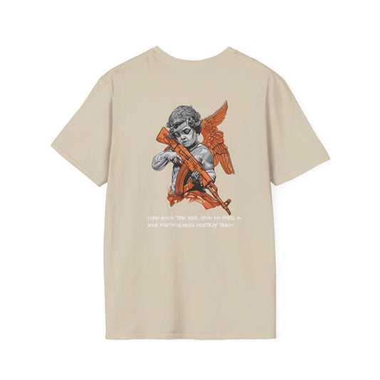 Guardian Angel with a gun Graphic Tee, Streetwear Fashion, Tacticalwear, Comfortable Cotton Tee, Perfect Gift for Men and Women, Casual Wear