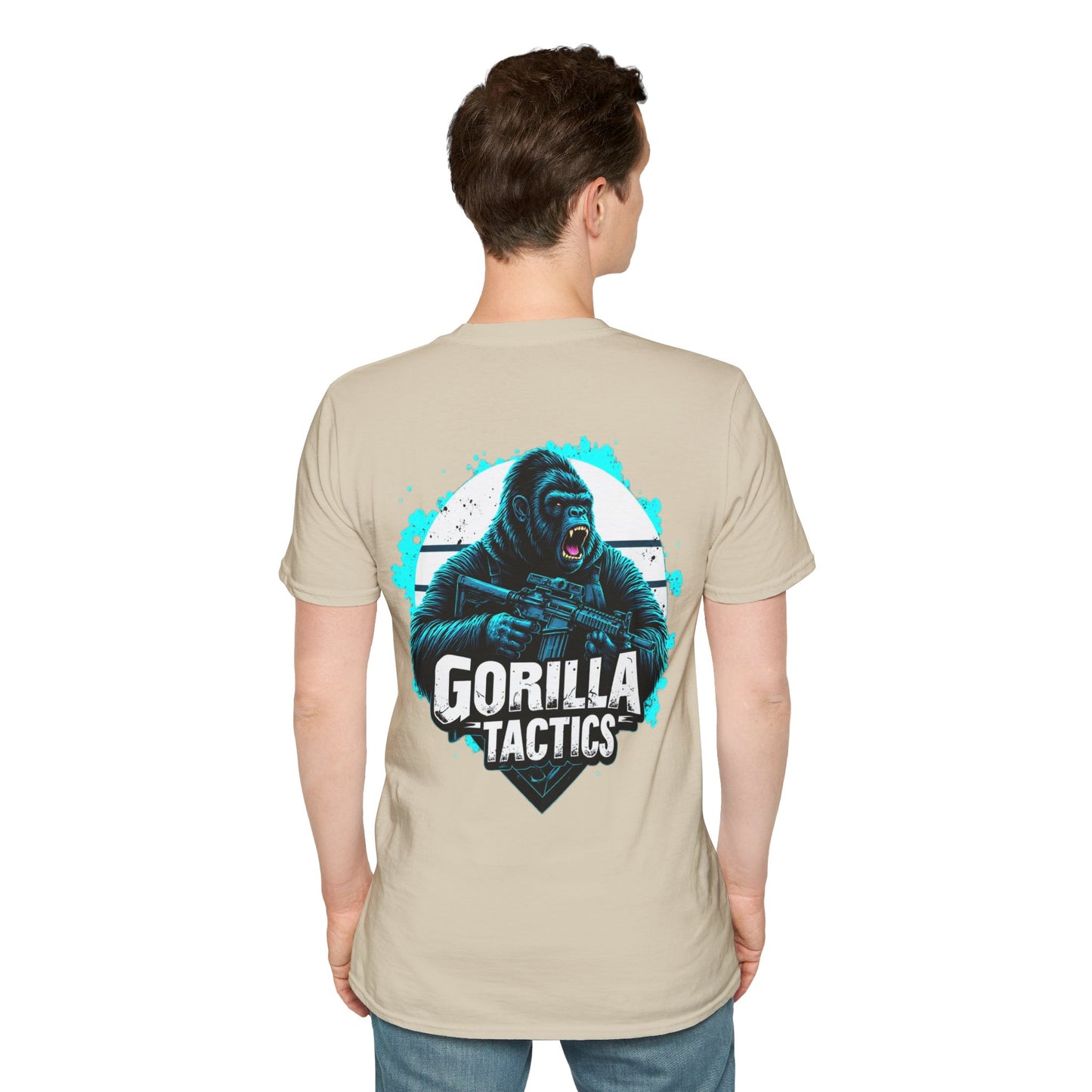 Gorilla Tactics Unisex Cotton Crew Tee with Gorilla Tactics Design, Gaming T-Shirt, Gift for Gamers, shooters, Video Game Apparel, hunting, range shirt
