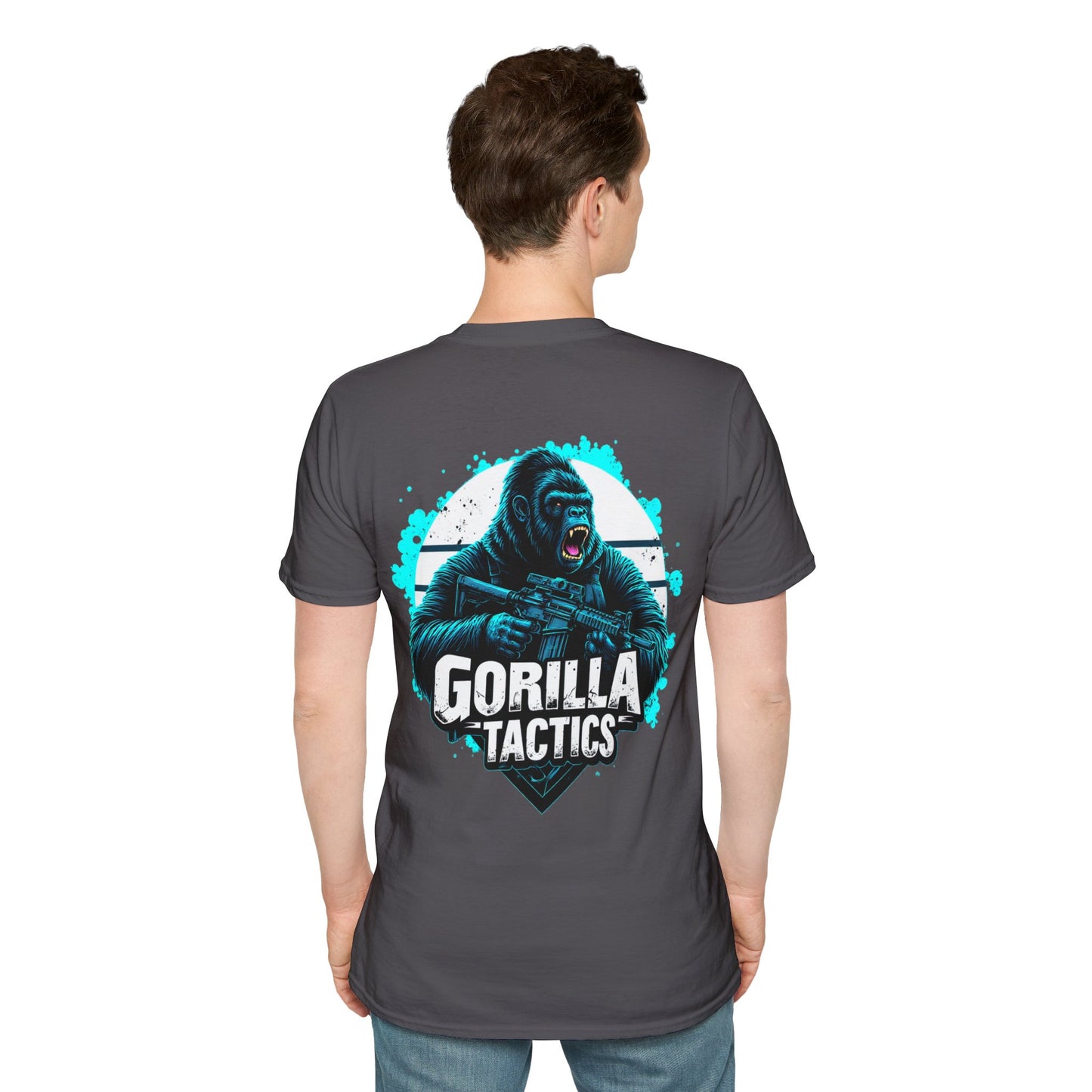 Gorilla Tactics Unisex Cotton Crew Tee with Gorilla Tactics Design, Gaming T-Shirt, Gift for Gamers, shooters, Video Game Apparel, hunting, range shirt