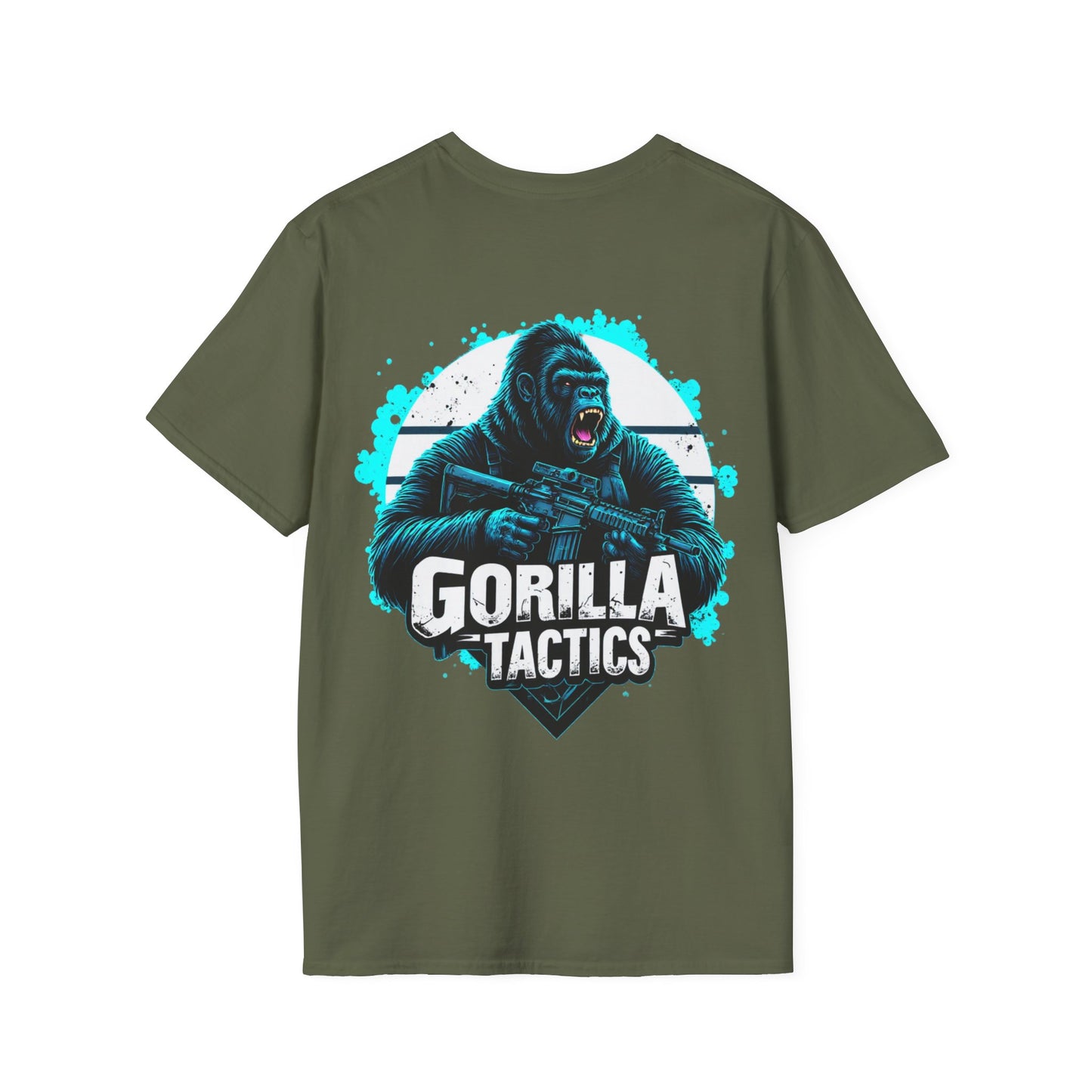 Gorilla Tactics Unisex Cotton Crew Tee with Gorilla Tactics Design, Gaming T-Shirt, Gift for Gamers, shooters, Video Game Apparel, hunting, range shirt