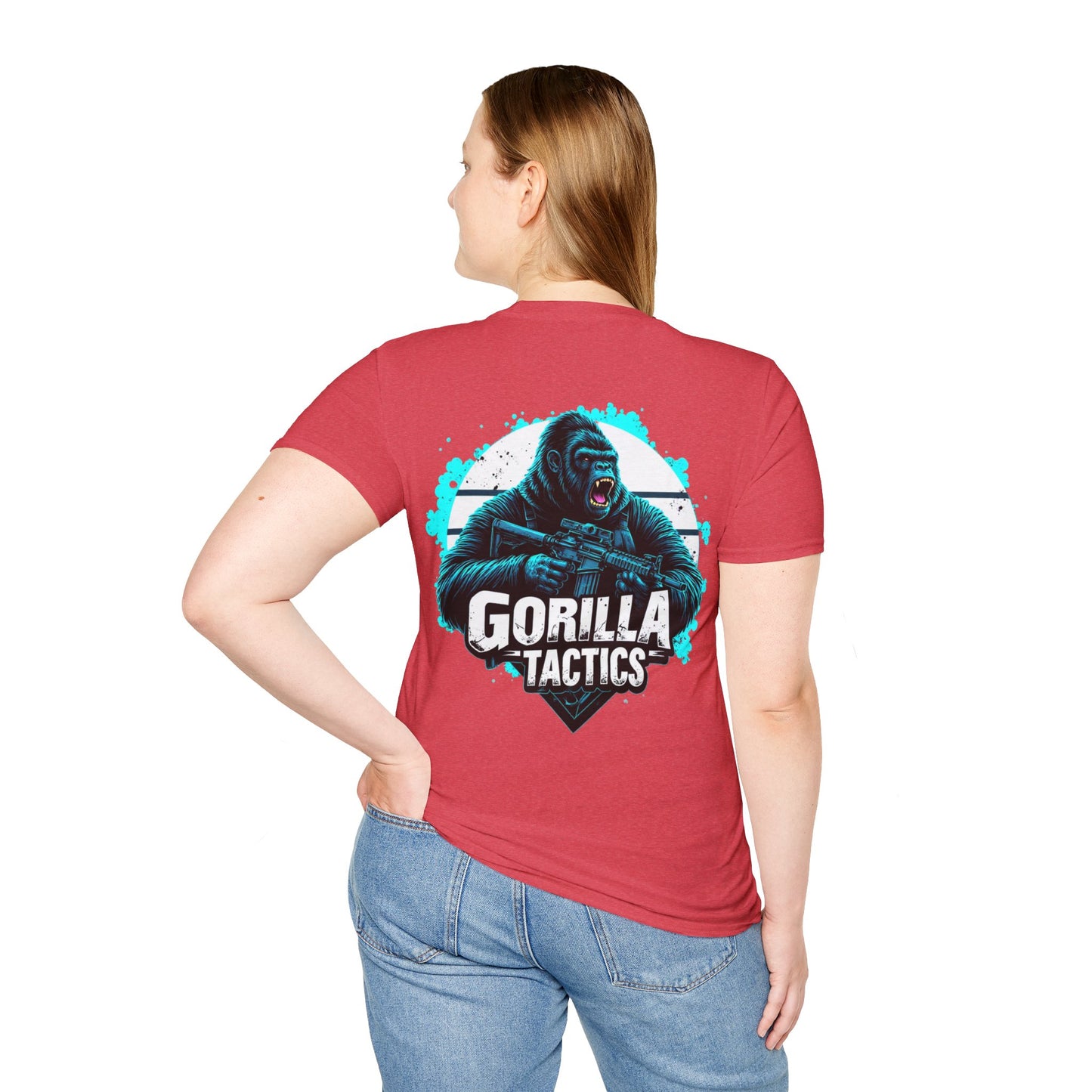Gorilla Tactics Unisex Cotton Crew Tee with Gorilla Tactics Design, Gaming T-Shirt, Gift for Gamers, shooters, Video Game Apparel, hunting, range shirt