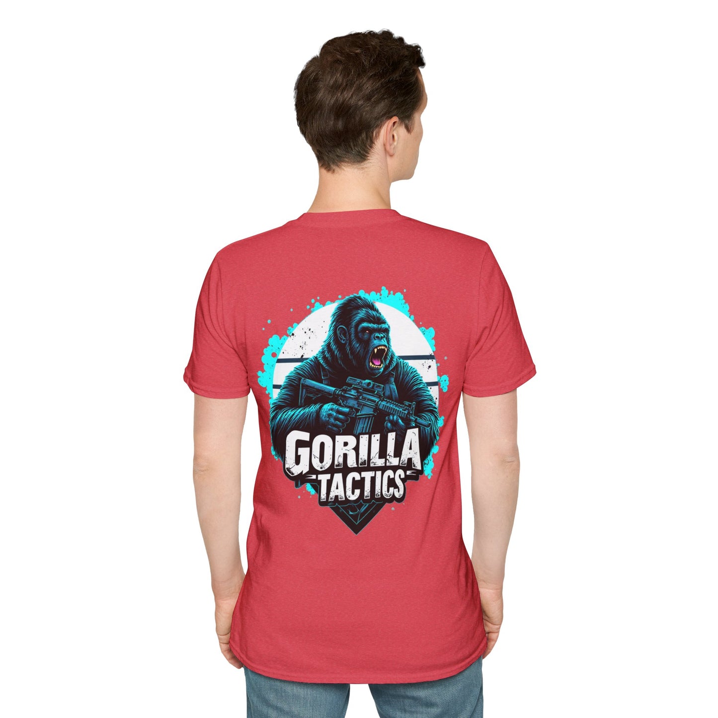 Gorilla Tactics Unisex Cotton Crew Tee with Gorilla Tactics Design, Gaming T-Shirt, Gift for Gamers, shooters, Video Game Apparel, hunting, range shirt