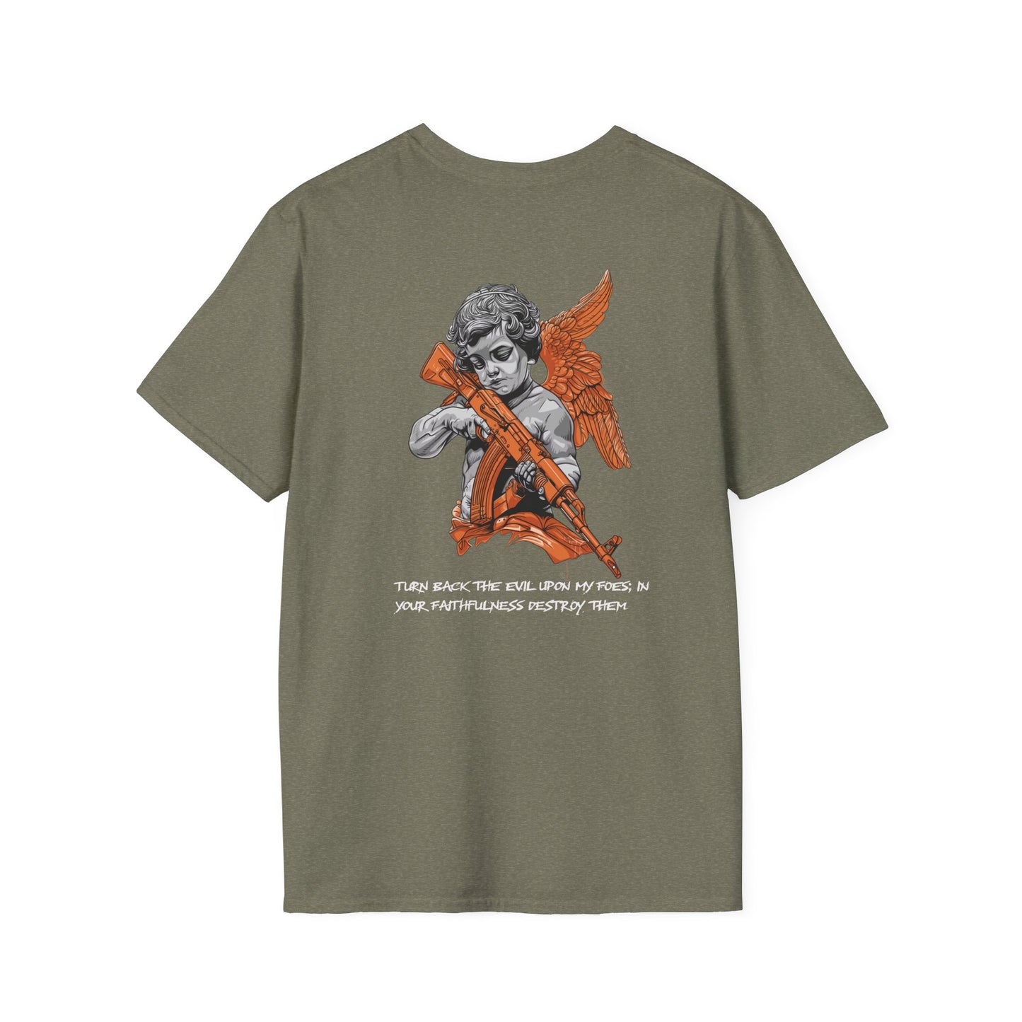 Guardian Angel with a gun Graphic Tee, Streetwear Fashion, Tacticalwear, Comfortable Cotton Tee, Perfect Gift for Men and Women, Casual Wear