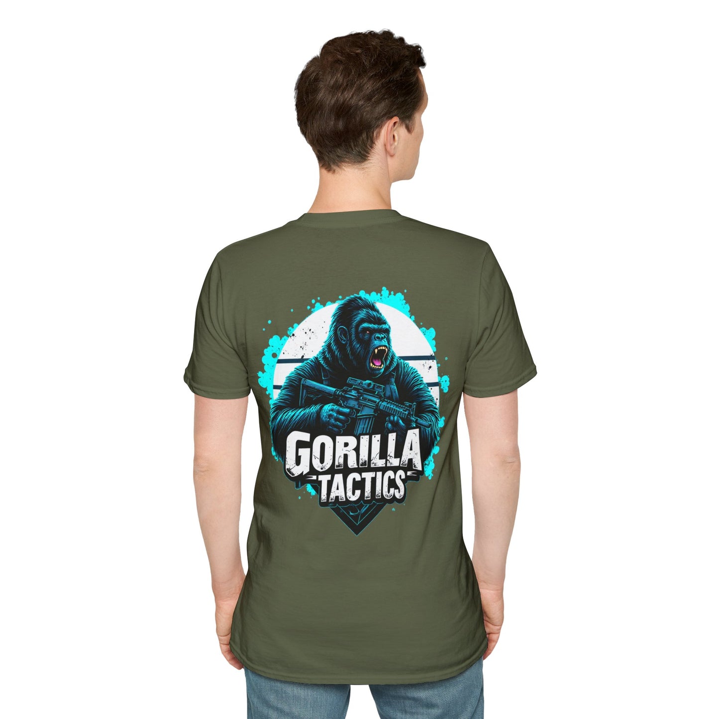 Gorilla Tactics Unisex Cotton Crew Tee with Gorilla Tactics Design, Gaming T-Shirt, Gift for Gamers, shooters, Video Game Apparel, hunting, range shirt