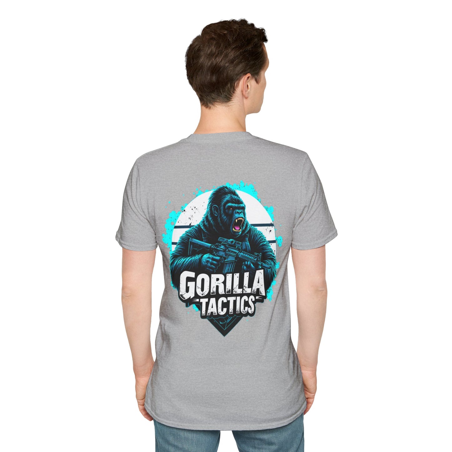 Gorilla Tactics Unisex Cotton Crew Tee with Gorilla Tactics Design, Gaming T-Shirt, Gift for Gamers, shooters, Video Game Apparel, hunting, range shirt