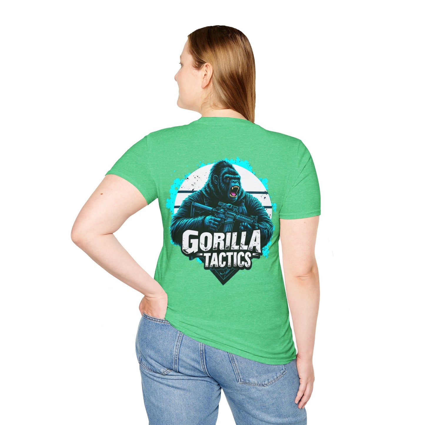 Gorilla Tactics Unisex Cotton Crew Tee with Gorilla Tactics Design, Gaming T-Shirt, Gift for Gamers, shooters, Video Game Apparel, hunting, range shirt