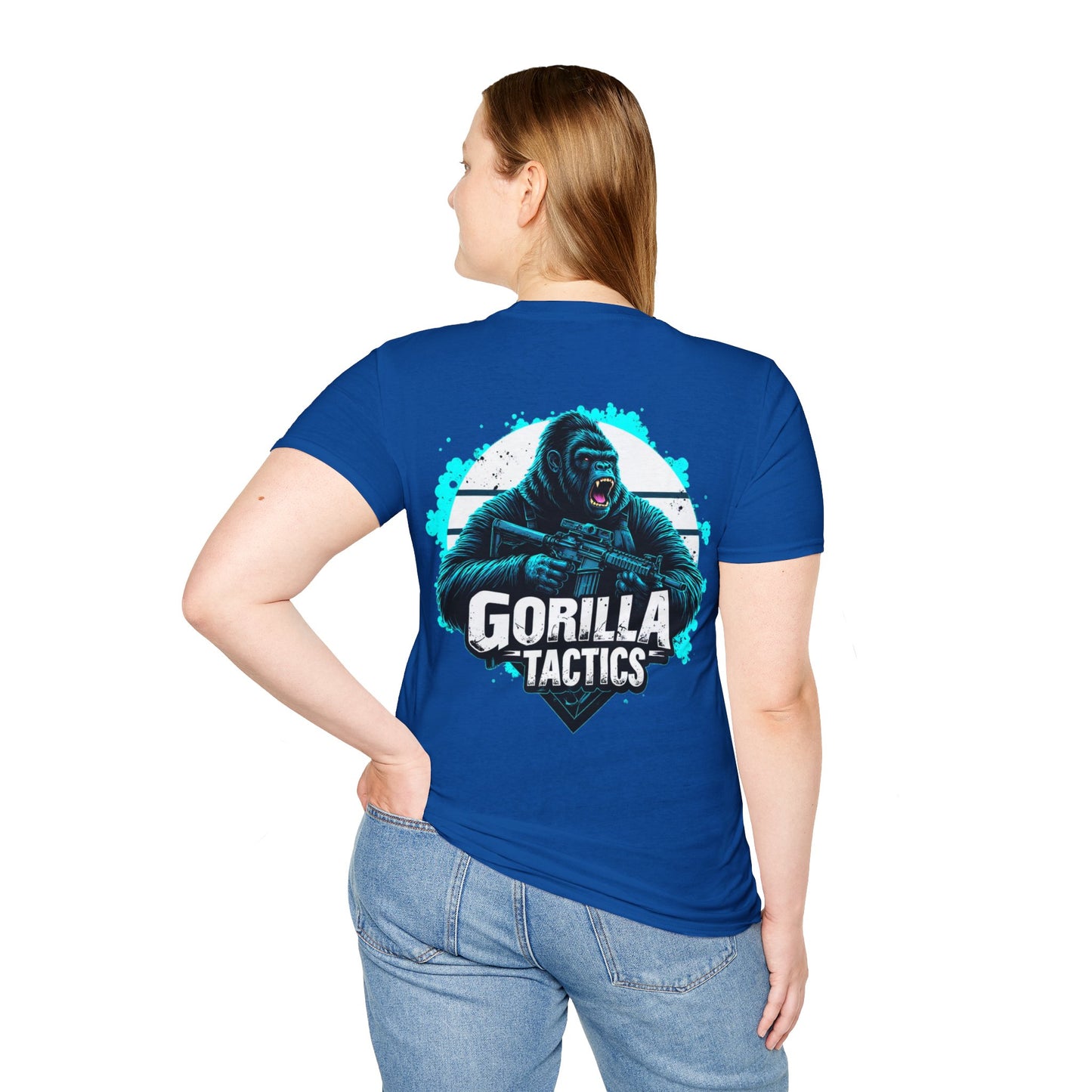 Gorilla Tactics Unisex Cotton Crew Tee with Gorilla Tactics Design, Gaming T-Shirt, Gift for Gamers, shooters, Video Game Apparel, hunting, range shirt