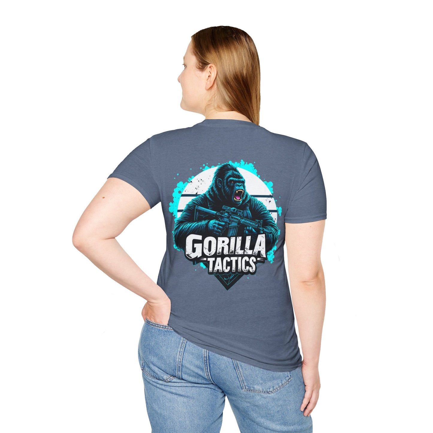 Gorilla Tactics Unisex Cotton Crew Tee with Gorilla Tactics Design, Gaming T-Shirt, Gift for Gamers, shooters, Video Game Apparel, hunting, range shirt