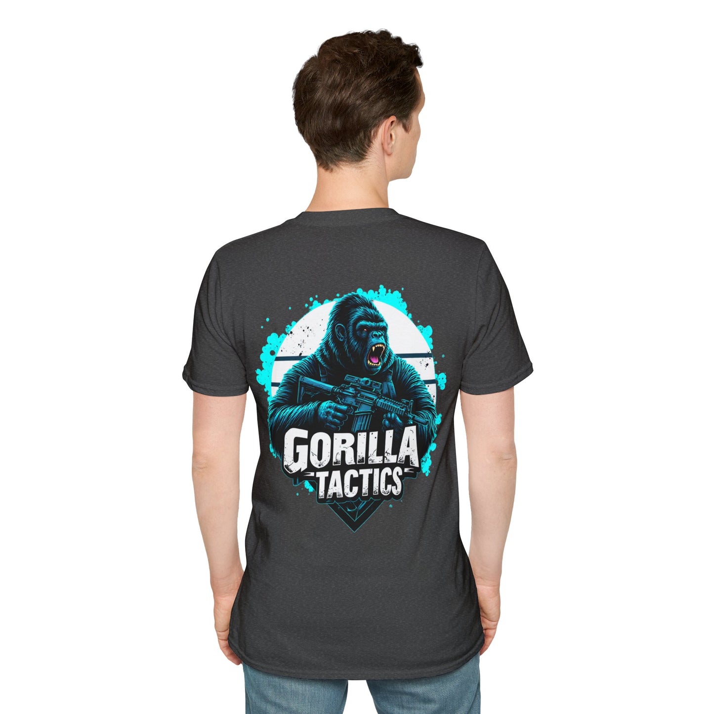 Gorilla Tactics Unisex Cotton Crew Tee with Gorilla Tactics Design, Gaming T-Shirt, Gift for Gamers, shooters, Video Game Apparel, hunting, range shirt